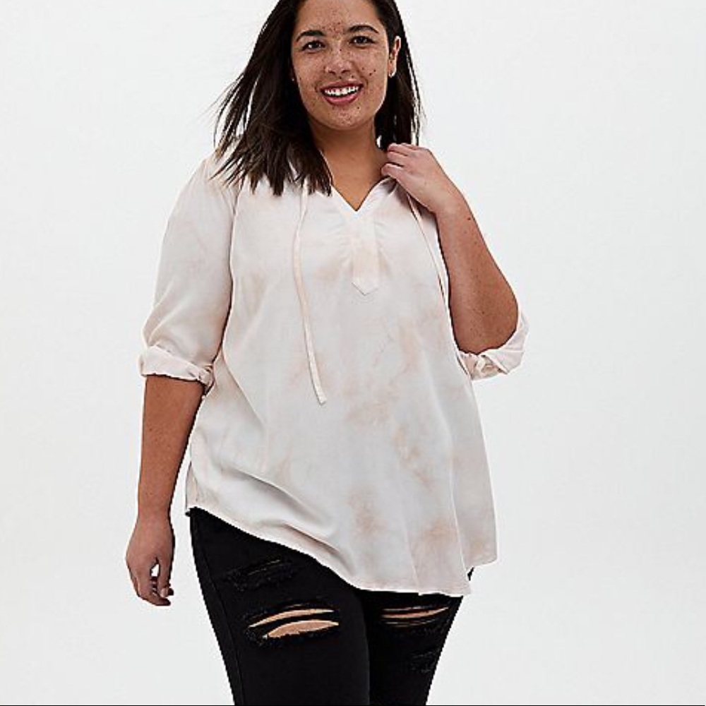 Torrid Blush Tie Dye Top